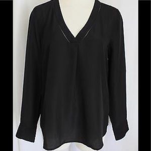 EUC JCrew black V-neck tunic